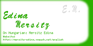 edina mersitz business card